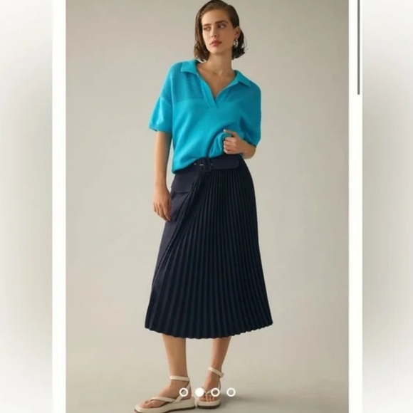 English Factory • Oversized Polo Sweater Polo Tee XS Preppy from Anthropologie - Picture 2 of 11